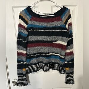 Free People Montmartre knit multicolor wool blend sweater. Size XS.